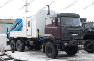 ГПА Урал 4320 с КМУ ИМ-180 и комплектом дополнительных опор