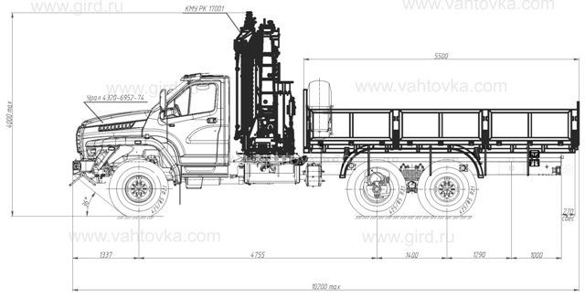 Шасси урал некст чертеж