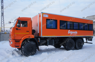 Вахтовый автобус "Берлога" 58498Е на базе КамАЗ 43118 (28 мест)