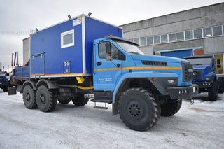 ПАРМ с бортом и маслораздаточным оборудованием на шасси Урал Next 4320-6958-72 КМУ PK6500