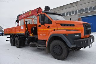 Бортовой автомобиль с КМУ Инман ИТ-150 на шасси Урал 73945