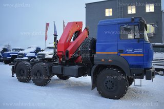 Седельный тягач с КМУ ИМ-320 на шасси Урал 44202-3511-82Е5