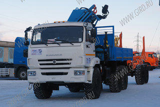 КАМАЗ-43118 Бортовой автомобиль-опоровоз с КМУ ИМ-180