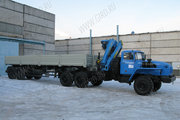 Седельный тягач Урал 4320 с КМУ ИМ 180 и полуприцепом 