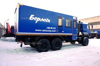 Вахтовый автобус "Берлога" на шасси Урал 4320 (метан), 8 мест + грузовой отсек
