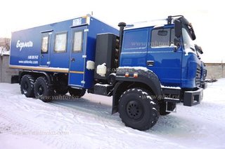 Вахтовый автобус "Берлога" на шасси Урал 4320 (метан), 8 мест + грузовой отсек