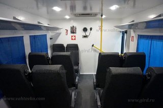 Автобус вахтовый "Берлога" на шасси КамАЗ 43502, 14 мест, багажный отсек
