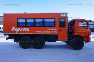 Автобус вахтовый "Берлога" на шасси КамАЗ 43118, 22 места, багажный отсек