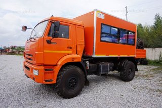 Вахтовый автобус КамАЗ 43502, 14 мест, с КМУ ИМ-20
