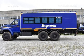 Вахтовый автобус Урал Next 4320-6952-72Е5Г38, 20 мест с грузовым отсеком