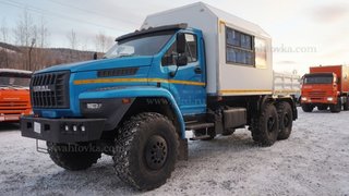 Вахтовый автобус Урал Next, 8 мест с бортовой платформой