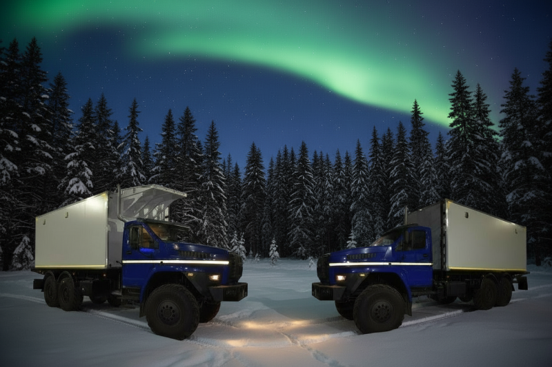 2 ТРАНСПОРТНО-БЫТОВЫХ АВТОМОБИЛЯ с разным функционалом было отгружена постоянному заказчику завода ГИРД 