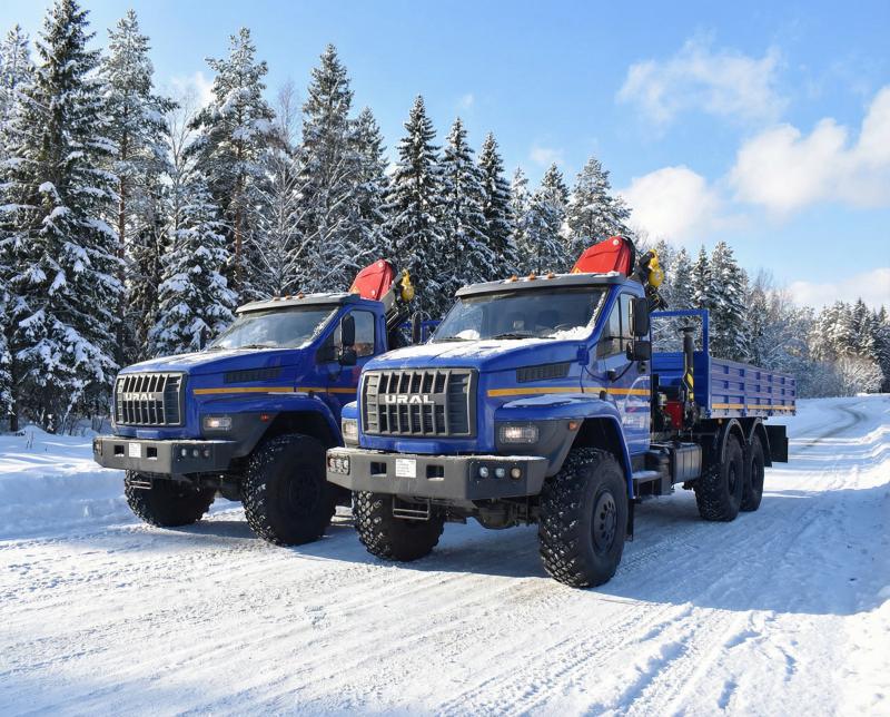 2 БОРТОЫВЫХ АВТОМОБИЛЯ с КМУ ИМ-150 N на шасси УРАЛ 4320 