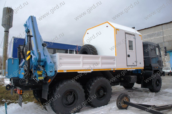 ГПА Урал 4320 с КМУ ИМ-180 и комплектом дополнительных опор 3