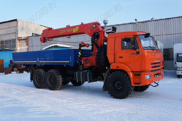 Бортовой автомобиль Камаз 43118 с КМУ ИТ-180 (тросовый) 2