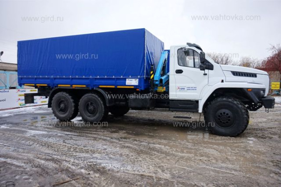 Бортовой автомобиль Урал Next, тентованный, с КМУ ИМ-25 3