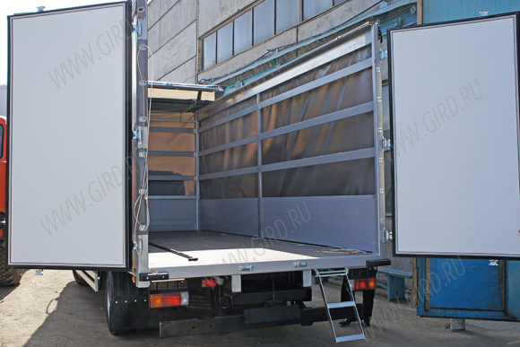 Hino 300 тент с раздвижной крышей 3