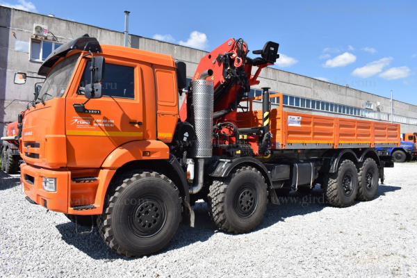 Бортовой КАМАЗ 63501 с кму ИНМАН ИМ320 1