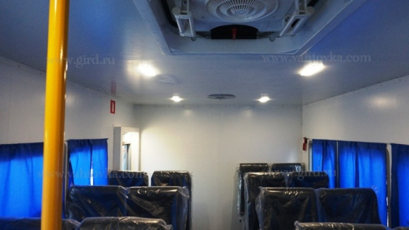 Вахтовый автобус Урал 4320-1112-73, 16 мест, грузовая платформа 7
