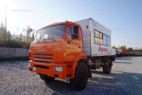 Автобус вахтовый КамАЗ 43502 с грузовой платформой 2