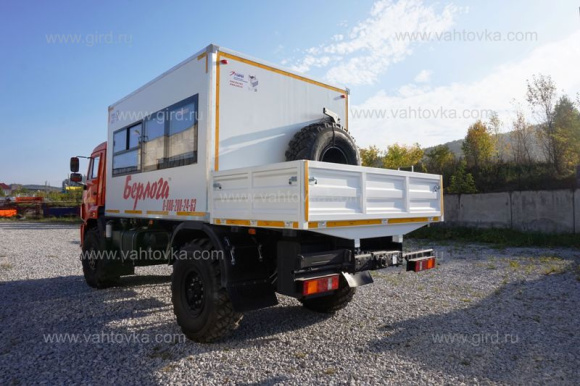 Автобус вахтовый КамАЗ 43502 с грузовой платформой 3