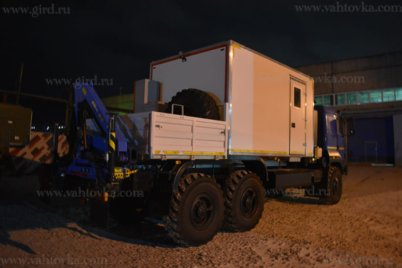 ПАРМ на базе Урал 4320 с бортовой платформой и КМУ ИМ-25 (метан) 11