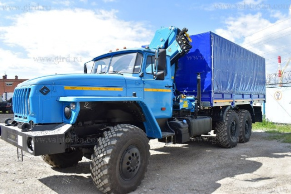 Бортовой автомобиль Урал 4320 тентованный с КМУ ИМ-95 2