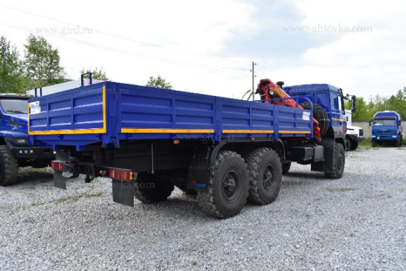 Бортовой автомобиль на шасси Урал 4320 с КМУ PK 7.001 5