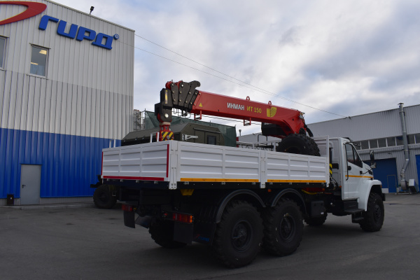 Бортовой автомобиль на базе Урал 4320 с КМУ ИТ-150 3