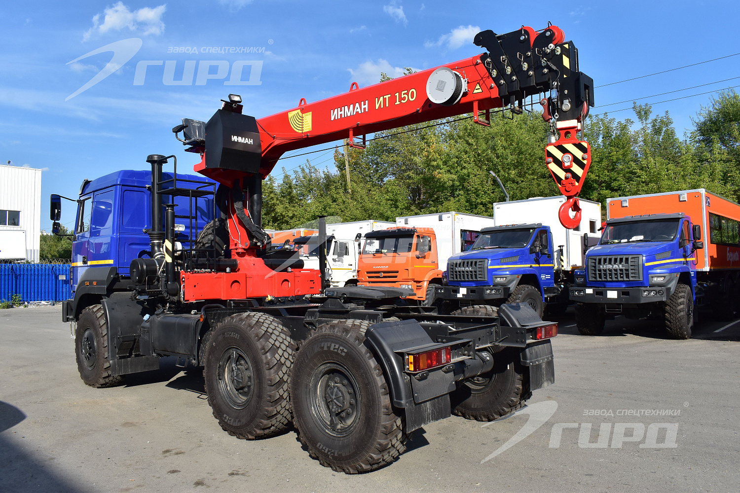 3 тягача с КМУ ИТ 150 на шасси УРАЛ 44202