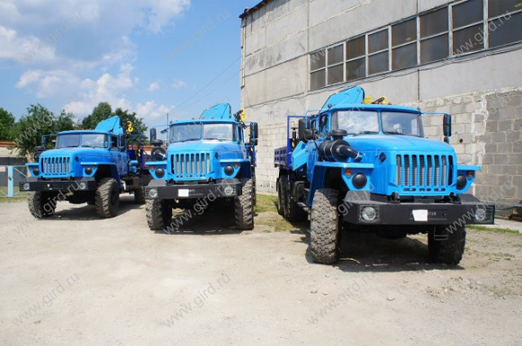 Урал 4320-1912-60 со сдвоенной кабиной и КМУ ИМ-150 7