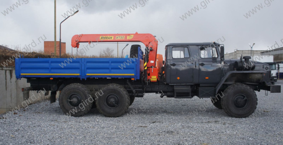 Урал 4320-1912-60 с двухрядной кабиной и КМУ ИТ-80 2