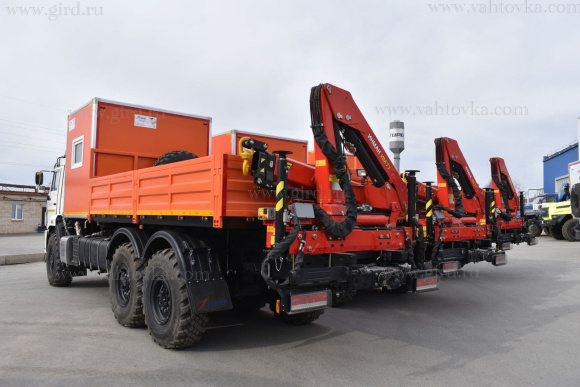 ГПА с бортовой платформой с КМУ ИМ-77 на шасси Камаз 43118