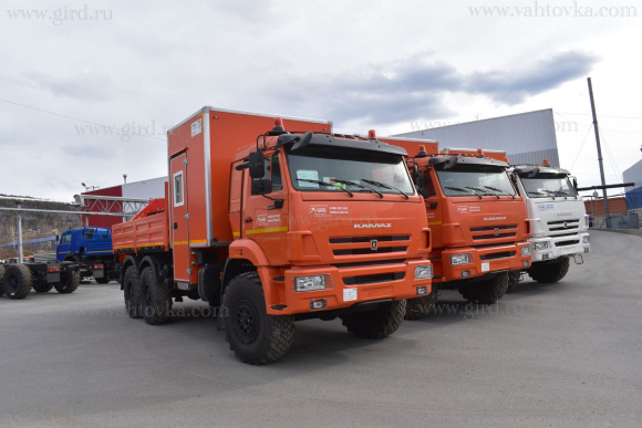 ГПА с бортовой платформой с КМУ ИМ-77 на шасси Камаз 43118
