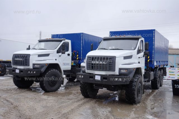 Бортовой автомобиль Урал Next, тентованный, с КМУ ИМ-25 2