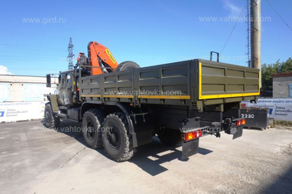 Урал 4320-1982-60М с двухрядной кабиной и КМУ РК 23500 3