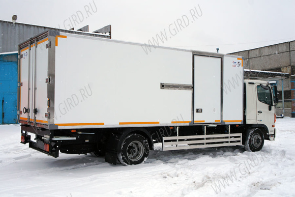 Изотермический фургон HINO 500 GD8JLTA-QHR cо сдвижной дверью 5