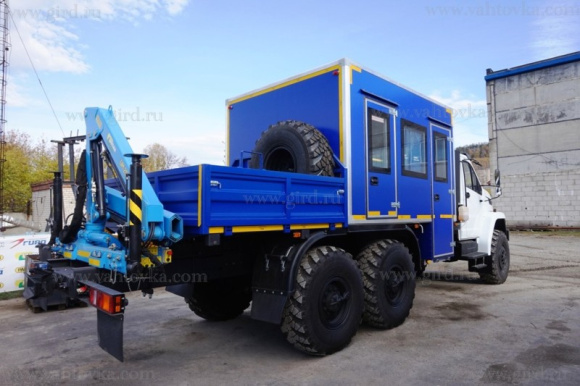 Вахтовый автобус Урал Next (метан), 8 мест с КМУ ИМ-25 4