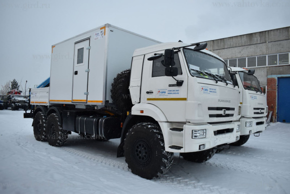Передвижная мастерская ПАРМ с КМУ ИМ-77 на шасси Камаз 43118