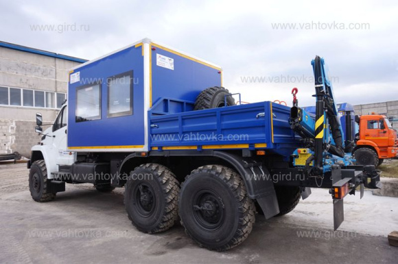 Вахтовый автобус Урал Next с КМУ ИМ-25 3
