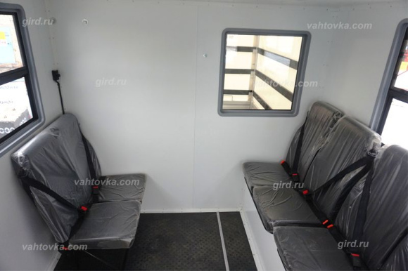 Вахтовый автобус Урал 4320-1912-72М, с двухрядной кабиной и тентованной бортовой платформой 7