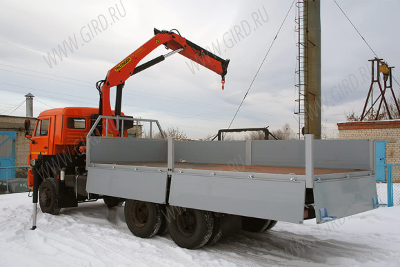 Бортовой КамАЗ 65111 с КМУ Palfinger 15500 4