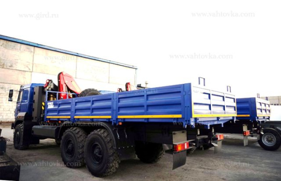 Бортовой автомобиль на шасси Урал 4320 (метан) с КМУ ИМ-150N 3