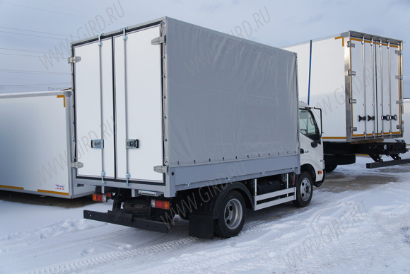 Hino 300 (XZU600L) тент с распашными дверями 2