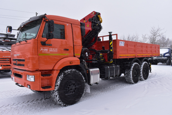 Бортовой автомобиль с КМУ ИМ-320 на шасси КАМАЗ 43118 2