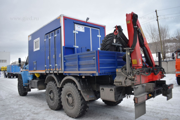 ПАРМ Урал Next 4320-6958-72 с КМУ PK6500 бортовой и маслораздаточным оборудованием 2