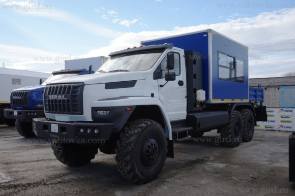 Вахтовый автобус Урал Next (метан), 8 мест с КМУ ИМ-25 2