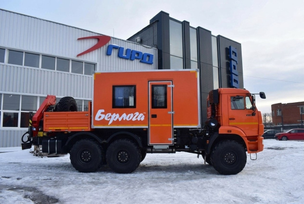 Вахтовый автобус с КМУ ИМ 55 на шасси КАМАЗ 43118-3027-48 1