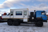 Вахтовый автобус Урал 4320 с грузовой платформой и КМУ PK-7.001 SLD 3