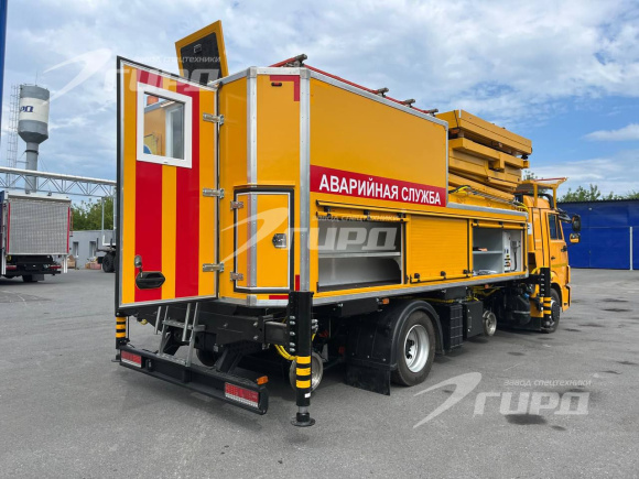Подъемник ножничный поворотный ПНП 8.5 на шасси КАМАЗ 4308 3